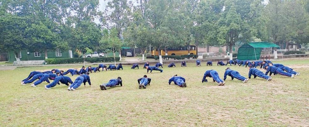 Drill and physical training during the Combined Annual Training Camp of 1 Nagaland Girls Battalion NCC, Kohima at the Greenwood School, Dimapur on December 11.
